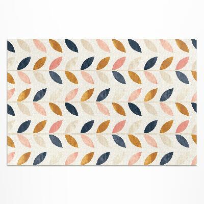 Teppich pvc Feine Aquarellblätter Im Boho-Stil