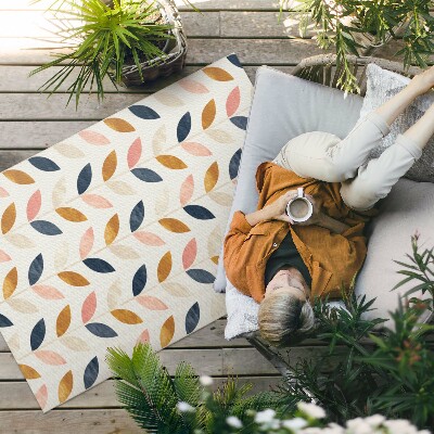 Teppich pvc Feine Aquarellblätter Im Boho-Stil