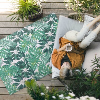 Teppich auf pvc Palmblätter Tropische Flora