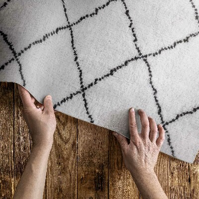 Vinyl teppich Schwarze Linien Imitiertes Plüschmuster