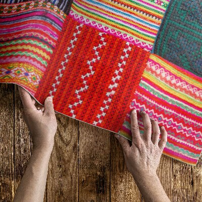 Pvc teppich Türkischer Stoff Mit Patchworkmuster