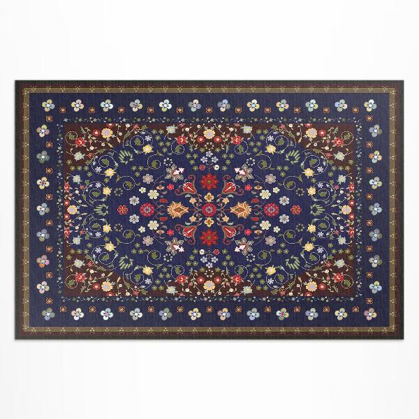 Teppich auf pvc Schöne Kleine Blumen Vintage Blumenmuster