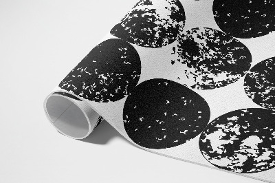 Pvc teppich Minimalistisches Muster Mit Schwarzen Kreisen
