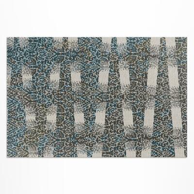 Vinyl teppich Ornament Und Streifen Im Vintage-Stil