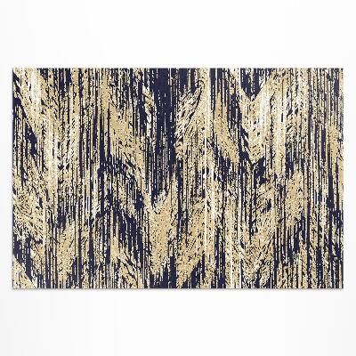 Teppich pvc Retro Vintage Boho Gelbe Streifen