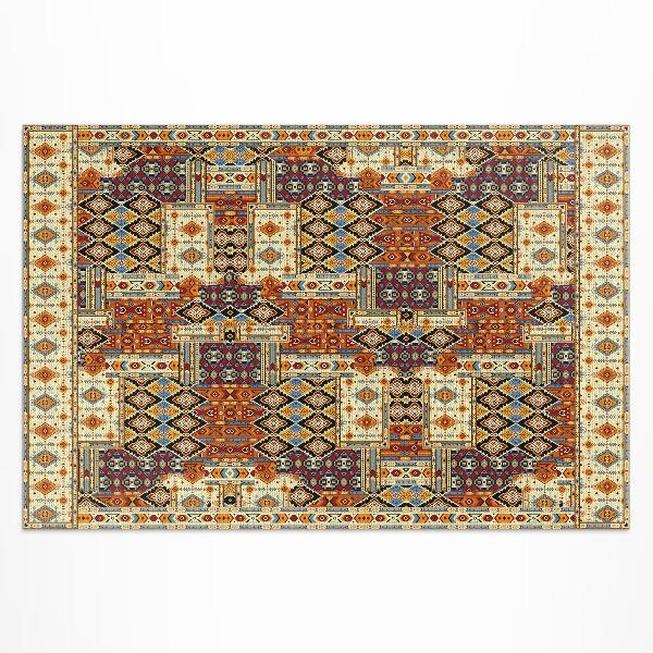 Teppich pvc Geometrisches Patchwork Im Vintage-Boho-Stil