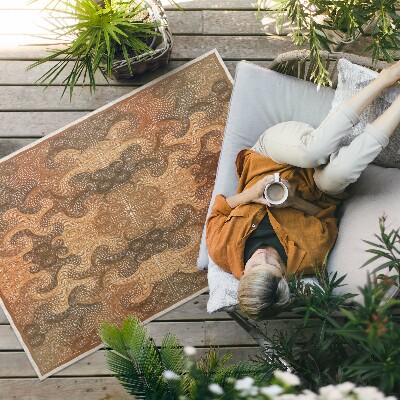 Teppich auf pvc Orientalisches Dekoratives Muster Mit Wirbeln