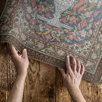 Vinyl teppich Blumenstrauß Aus Vintage-Stoffimitat