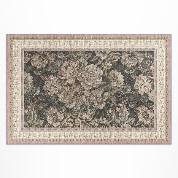 Teppich pvc Stoffimitat Mit Vintage-Blumen