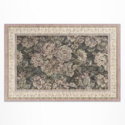 Teppich pvc Stoffimitat Mit Vintage-Blumen