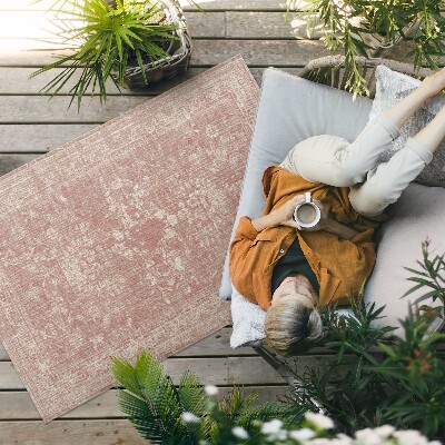 Pvc teppich Altrosa Geriebenes Vintage-Blumenmuster