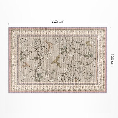 Vinyl teppich Zarter Floraler Hintergrund Mit Vögeln