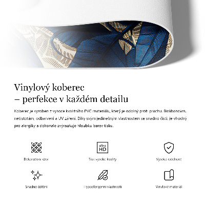 Vinyl teppich Zarter Floraler Hintergrund Mit Vögeln