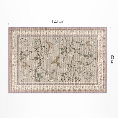 Vinyl teppich Zarter Floraler Hintergrund Mit Vögeln