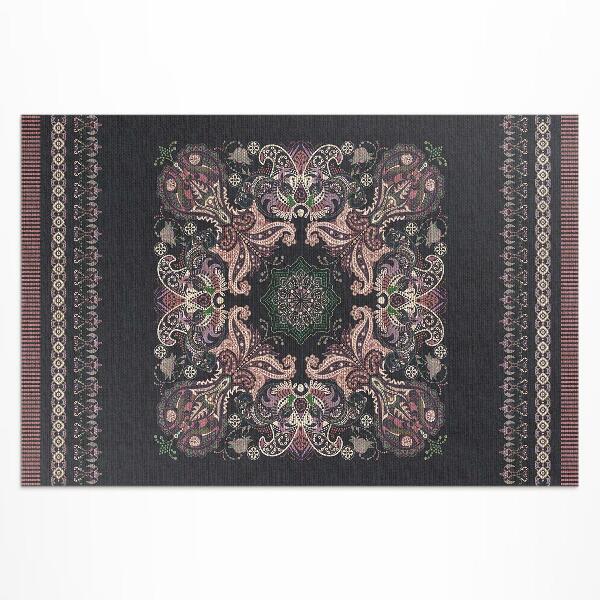 Vinyl teppich läufer Elegantes Ornamentales Blumenmuster