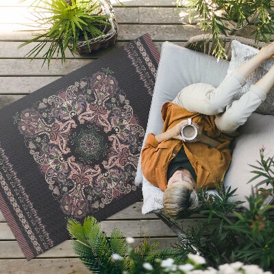 Vinyl teppich läufer Elegantes Ornamentales Blumenmuster