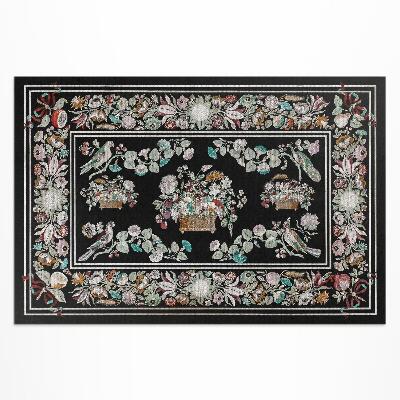 Vinyl teppich läufer Vintage Stillleben Mit Floralen Motiven