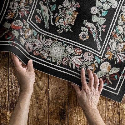 Vinyl teppich läufer Vintage Stillleben Mit Floralen Motiven