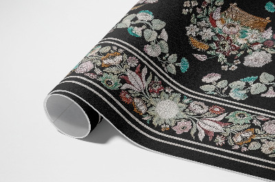 Vinyl teppich läufer Vintage Stillleben Mit Floralen Motiven