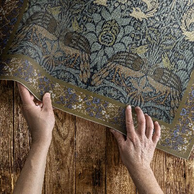 Vinyl teppich William Morris Pfau Und Drache