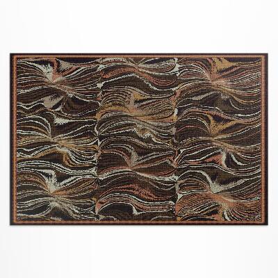 Vinyl teppich Abstrakte Formen Imitierten Vintage-Stoff