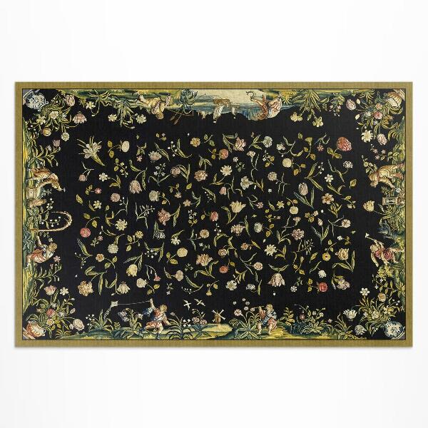 Vinyl teppich läufer Verstreute Flora, Kleine Vintage-Blumen