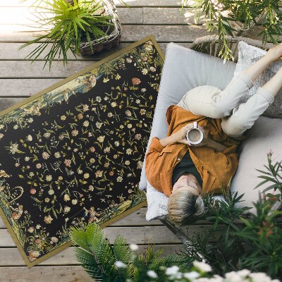 Vinyl teppich läufer Verstreute Flora, Kleine Vintage-Blumen
