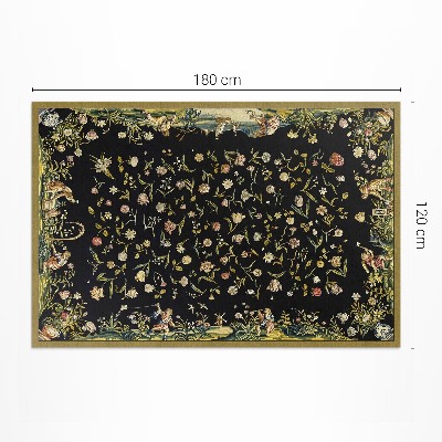 Vinyl teppich läufer Verstreute Flora, Kleine Vintage-Blumen