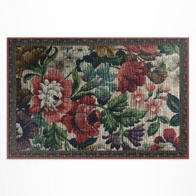 Teppich auf pvc Zartes Vintage-Blumenmuster