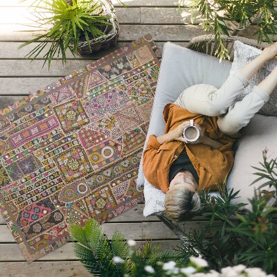 Vinyl teppich Ethnisches Retro-Patchwork-Muster