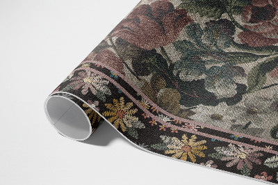 Pvc teppich Blasse Farben, Vintage-Wildblumen