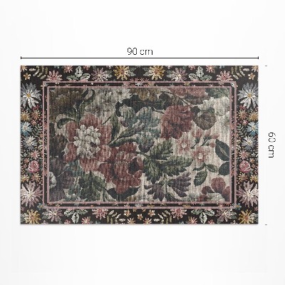 Pvc teppich Blasse Farben, Vintage-Wildblumen