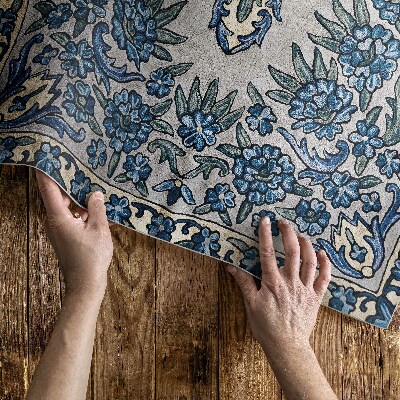Teppich auf pvc Dekor Mit Pflanzen Aus Nepal