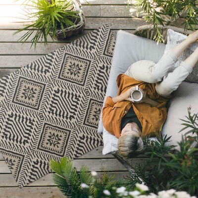 Teppich pvc Indisches Design Mit Boho-Ornamenten