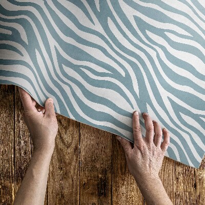 Teppich auf pvc Wellen In Pastellblau