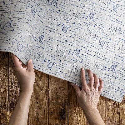 Vinyl teppich Zarte Vögel, Regelmäßiges Boho-Muster