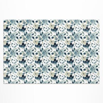 Pvc teppich Bemalte Blumen Mit Regelmäßigem Blumenmuster