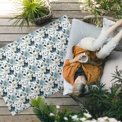 Pvc teppich Bemalte Blumen Mit Regelmäßigem Blumenmuster