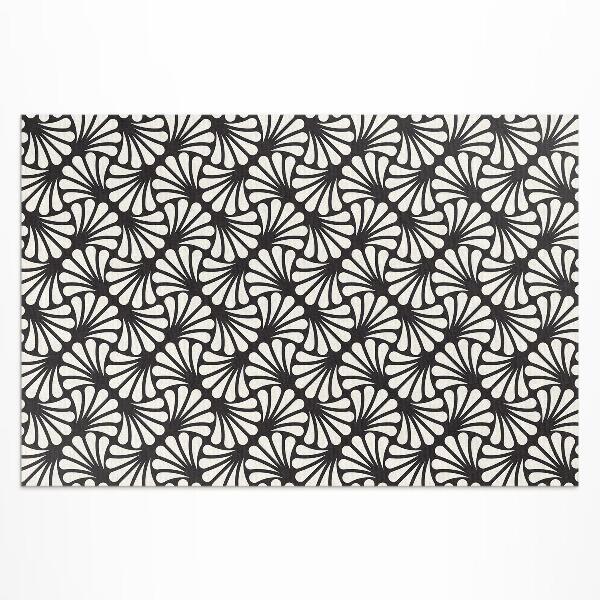 Vinyl teppich läufer Geometrischer Ginkgo Hinterlässt Art-Deco-Glamour