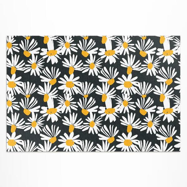 Pvc teppich Feldblumen Mit Bemalten Gänseblümchen