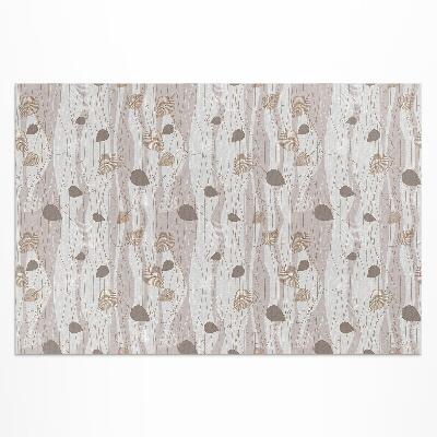 Vinyl teppich läufer Boho-Blätter Auf Einem Hintergrund Aus Wellenillustration