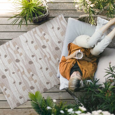 Vinyl teppich läufer Boho-Blätter Auf Einem Hintergrund Aus Wellenillustration