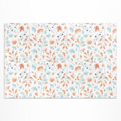 Teppich pvc Aquarellzweige Und Boho-Blätter
