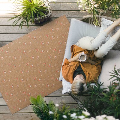 Vinyl teppich Kleine Feldblumen Im Vintage-Boho-Stil