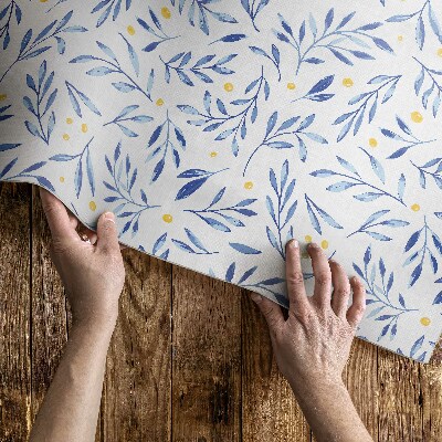 Pvc teppich Aquarellzweige Hinterlassen Boho-Punkte