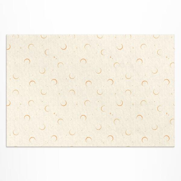 Teppich pvc Monde Und Kleine Sterne Im Boho-Kosmos