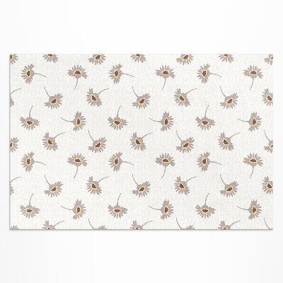 Teppich auf pvc Zarte Boho-Gänseblümchen