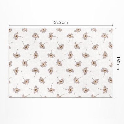 Teppich auf pvc Zarte Boho-Gänseblümchen