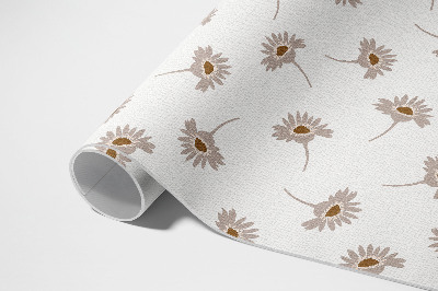 Teppich auf pvc Zarte Boho-Gänseblümchen