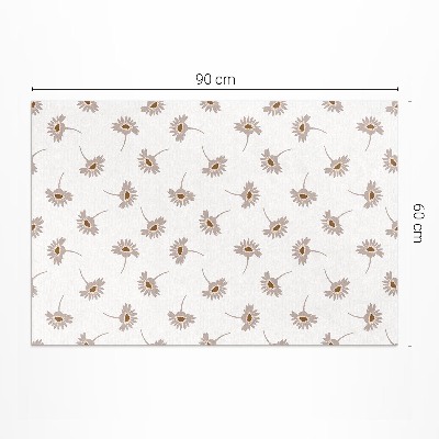 Teppich auf pvc Zarte Boho-Gänseblümchen